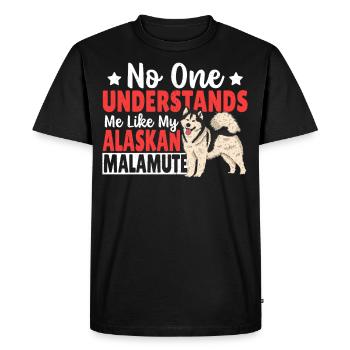 Malamute d’Alaska maman chien de traîneau Alaska - T-shirt Premium bio Homme - noir - Devant - Nico (187cm)