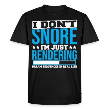 Animer des chemises amusantes de dessinateur pour les animateurs 3D - T-shirt Premium bio Homme - noir - Devant - Nico (187cm)