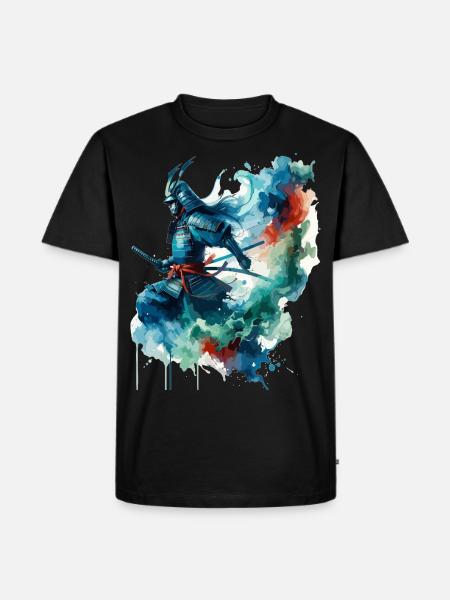 Samurai, Bushido, Traditionell - Männer Premium Bio T-Shirt - Schwarz