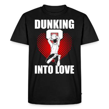 Couples Basketball Player Romantic Dunking into - Men's Premium Organic T-Shirt - black - Front - Nico (187cm)