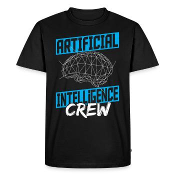 Robots AI Robot Engineer Ingénieurs en robotique - T-shirt Premium bio Homme - noir - Devant - Nico (187cm)