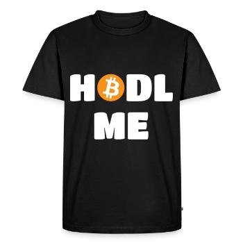 HODL MOI - T-shirt Premium bio Homme - noir - Devant - Nico (187cm)