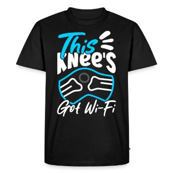Bionic Knee Club Knee Replacement Bionic Knee Club - Men's Premium Organic T-Shirt - black - Front - Nico (187cm)