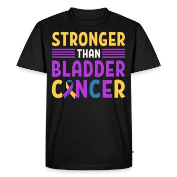 Survivor Bladder Cancer Ribbon Bladder Cancer - Men's Premium Organic T-Shirt - black - Front - Nico (187cm)