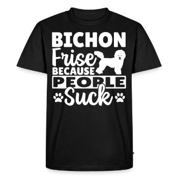 Bichon Frise Dog Dog Lover Bichon Frise Bichons - Men's Premium Organic T-Shirt - black - Front - Nico (187cm)