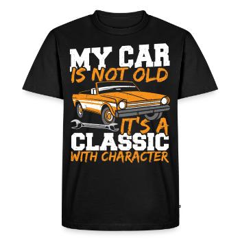 Car Restorer Old Cars Car Lover Obsessive Car - Men's Premium Organic T-Shirt - black - Front - Nico (187cm)
