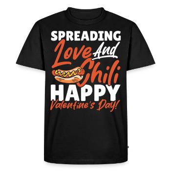 Valentine’s Day Valentine’s Chili Dog - Men's Premium Organic T-Shirt - black - Front - Nico (187cm)