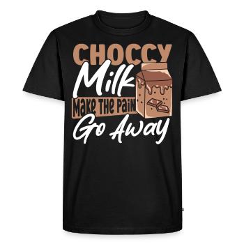 Choccy Milk Dairy Milk Mix I Heart Chocolate Milk - Men's Premium Organic T-Shirt - black - Front - Nico (187cm)