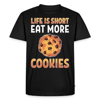 Costume de biscuit de boulangerie Chocolate Chip Lovers - T-shirt Premium bio Homme - noir - Devant - Nico (187cm)