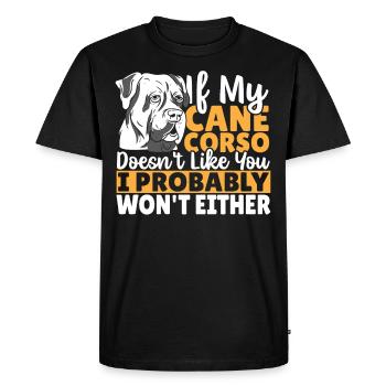 Cane Corso Mom Guard Dog Companion Dog - Men's Premium Organic T-Shirt - black - Front - Nico (187cm)