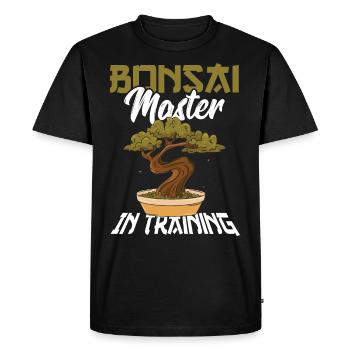 Japanese Culture Miniature Plants Gardening - Men's Premium Organic T-Shirt - black - Front - Nico (187cm)