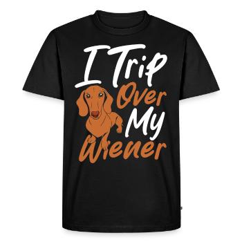 Dachshund Lover Sausage Dog Dachshund I Trip Over - Men's Premium Organic T-Shirt - black - Front - Nico (187cm)