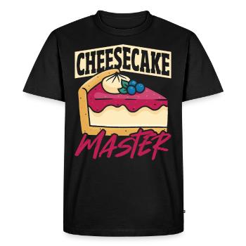 Gâteau au fromage Cheese Eater Candy - T-shirt Premium bio Homme - noir - Devant - Nico (187cm)