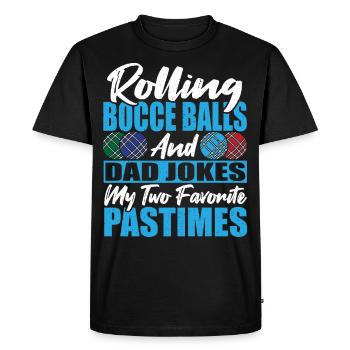 Pétanque Bocce Art Bocci Boccia pour les aînés - T-shirt Premium bio Homme - noir - Devant - Nico (187cm)