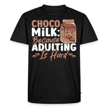 Cocoa Drink Chocolate Powder Dairy - Men's Premium Organic T-Shirt - black - Front - Nico (187cm)