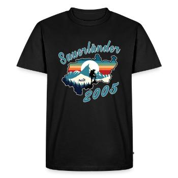 2005 anniversaire Sauerländer Original Retro Sunset - T-shirt Premium bio Homme - noir - Devant - Nico (187cm)