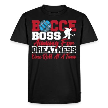 Pétanque Boules Champion Équipement de pétanque - T-shirt Premium bio Homme - noir - Devant - Nico (187cm)