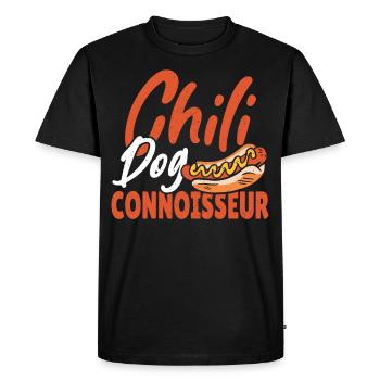 Chili Dog Hot Dogs Chili Dogs With Mustard - Men's Premium Organic T-Shirt - black - Front - Nico (187cm)