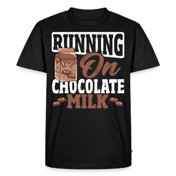 Double Choc Cocoa Drink Milk Chocolate Milk - Men's Premium Organic T-Shirt - black - Front - Nico (187cm)