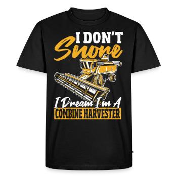 Reaper Threshing Harvest Combine Driver Shirt - Men's Premium Organic T-Shirt - black - Front - Nico (187cm)
