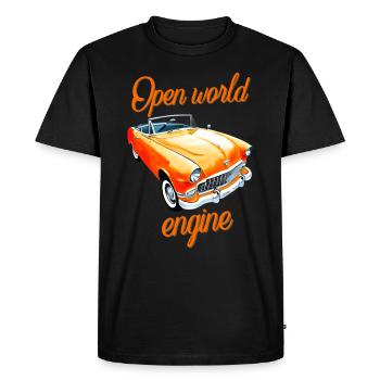 Moteur du monde ouvert Cabriolet Spruch gaming Cabrio - T-shirt Premium bio Homme - noir - Devant - Nico (187cm)