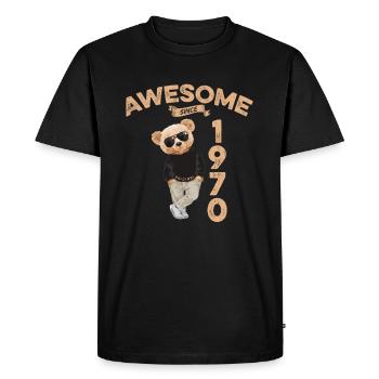 1970 ' s anniversaire Cool Teddy Bear génial depuis - T-shirt Premium bio Homme - noir - Devant - Nico (187cm)
