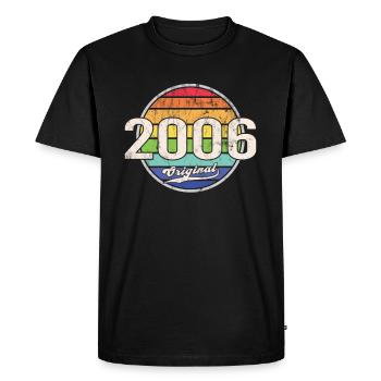 2006 Anniversaire Année Original - T-shirt Premium bio Homme - noir - Devant - Nico (187cm)