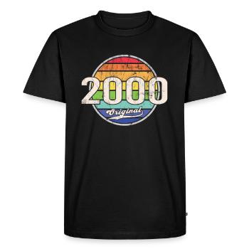 2000 Anniversaire Année Original - T-shirt Premium bio Homme - noir - Devant - Nico (187cm)
