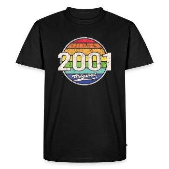 2001 Anniversaire Année Original - T-shirt Premium bio Homme - noir - Devant - Nico (187cm)
