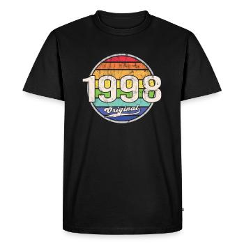 1998 Anniversaire Année Original - T-shirt Premium bio Homme - noir - Devant - Nico (187cm)