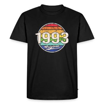 1993 Anniversaire Année Original - T-shirt Premium bio Homme - noir - Devant - Nico (187cm)