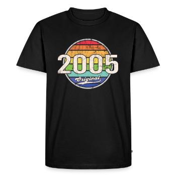 2005 Anniversaire Année Original - T-shirt Premium bio Homme - noir - Devant - Nico (187cm)