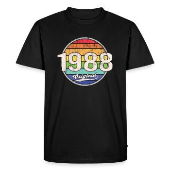 1988 Anniversaire Année Original - T-shirt Premium bio Homme - noir - Devant - Nico (187cm)