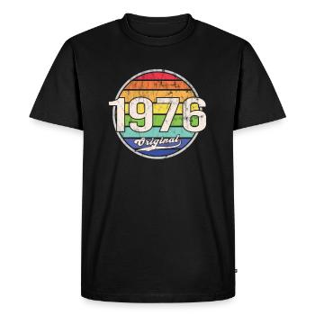 1976 Anniversaire Année Original - T-shirt Premium bio Homme - noir - Devant - Nico (187cm)