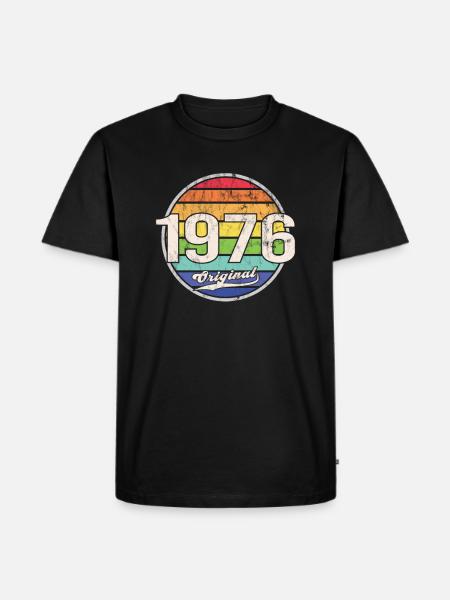 1976 Anniversaire Année Original - T-shirt Premium bio Homme - noir