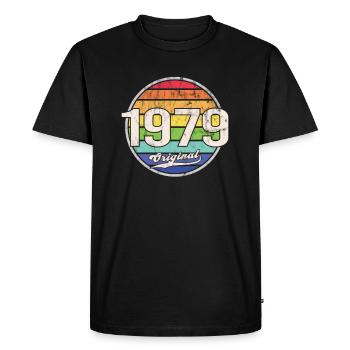 1979 Anniversaire Année Original - T-shirt Premium bio Homme - noir - Devant - Nico (187cm)