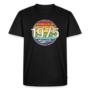 1975 Anniversaire Année Original - T-shirt Premium bio Homme - noir - Devant - Nico (187cm)