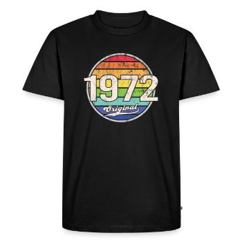 1972 Anniversaire Année Original - T-shirt Premium bio Homme - noir - Devant - Nico (187cm)