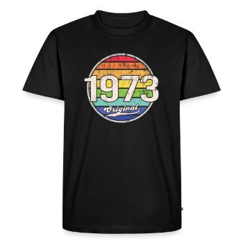 1973 Anniversaire Année Original - T-shirt Premium bio Homme - noir - Devant - Nico (187cm)