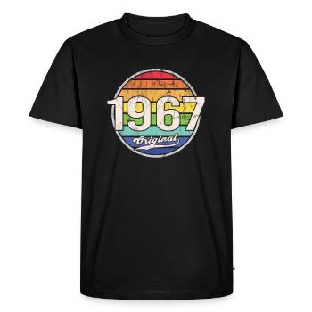 1967 Anniversaire Année Original - T-shirt Premium bio Homme - noir - Devant - Nico (187cm)