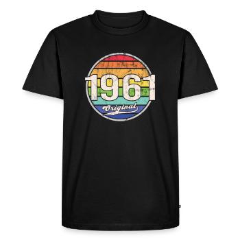 1961 Anniversaire Année Original - T-shirt Premium bio Homme - noir - Devant - Nico (187cm)
