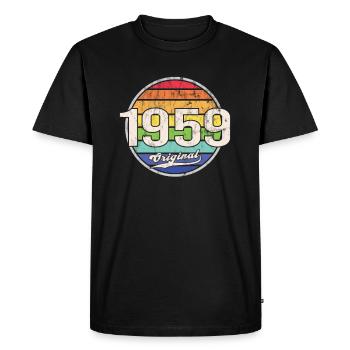 1959 Anniversaire Année Original - T-shirt Premium bio Homme - noir - Devant - Nico (187cm)