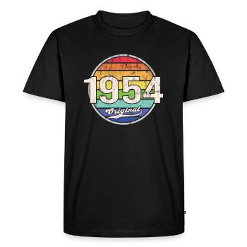 1954 Anniversaire Année Original - T-shirt Premium bio Homme - noir - Devant - Nico (187cm)