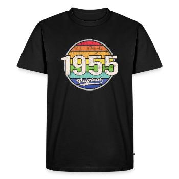 1955 Anniversaire Année Original - T-shirt Premium bio Homme - noir - Devant - Nico (187cm)