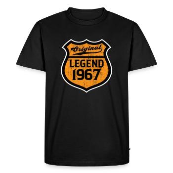 Anniversaire de 1967 Légende originale depuis le parcours - T-shirt Premium bio Homme - noir - Devant - Nico (187cm)