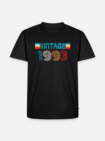 Millésime anniversaire 1993 - T-shirt Premium bio Homme - noir