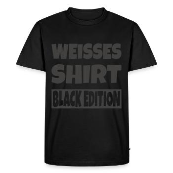 Sarcasm Black Edition: White Shirt Funny Goth - Men's Premium Organic T-Shirt - black - Front - Nico (187cm)