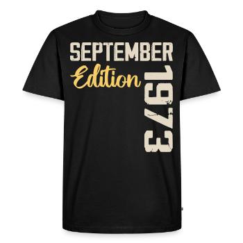 September 1973 - 51st Anniversary September 1973 - Men's Premium Organic T-Shirt - black - Front - Nico (187cm)
