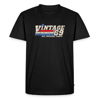 1969 Anniversaire Vintage Toutes les pièces d’origine Non II - T-shirt Premium bio Homme - noir - Devant - Nico (187cm)