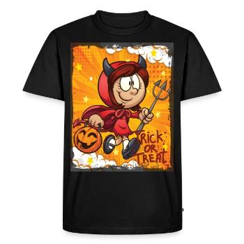 Sorcière mignonne Halloween Trick Or Treat Fun - T-shirt Premium bio Homme - noir - Devant - Nico (187cm)